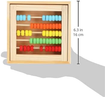 Wooden Abacus With 5 Slots & Tangram - عداد مع كروت و تانجرام