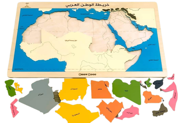Map of Arab homeland - خريطة الوطن العربي