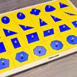 Load image into Gallery viewer, Peg Board Multiple geometric shapes puzzle - non-toxic - handmade لوحة كابينة الاشكال الهندسية
