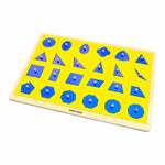 Load image into Gallery viewer, Peg Board Multiple geometric shapes puzzle - non-toxic - handmade لوحة كابينة الاشكال الهندسية
