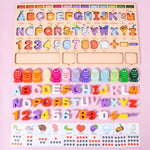 Load image into Gallery viewer, Wooden Spelling Word, Fishing &amp; Number Cognition Matching Toy - لوحة أرقام و حروف مع صيد أسماك و مطابقة كلمات
