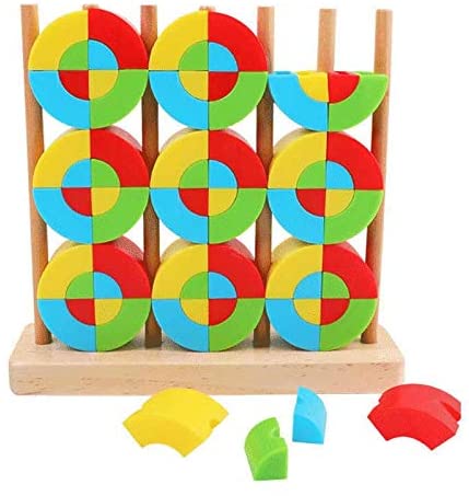 Perfect Shape Sorter Puzzle - Wooden Shape slide blocks - Early Educational Toys For Children - 72 Pieces