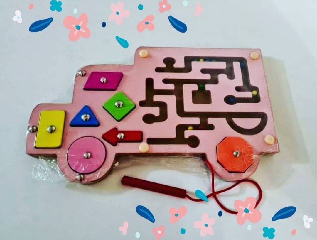 Car Magnetic maze with matching game - متاهة مغناطيس سيارة مع مطابقة