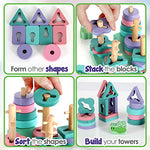 Load image into Gallery viewer, Geometry Matching 4 Column Building with Alligator stacking Column
