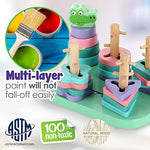 Load image into Gallery viewer, Geometry Matching 4 Column Building with Alligator stacking Column
