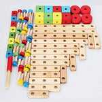 Load image into Gallery viewer, Wooden Mechanics Nuts and Bolts - Construction Set - مجموعة الفك و التركيب متعددة الأشكال
