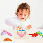 Load image into Gallery viewer, Wooden Letter Number Construction Puzzle -  شرائح تكوين الحروف الخشبية
