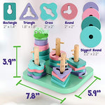 Load image into Gallery viewer, Geometry Matching 4 Column Building with Alligator stacking Column
