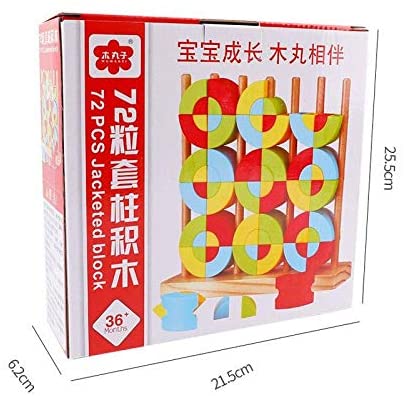 Perfect Shape Sorter Puzzle - Wooden Shape slide blocks - Early Educational Toys For Children - 72 Pieces