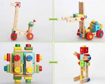 Load image into Gallery viewer, Wooden Mechanics Nuts and Bolts - Construction Set - مجموعة الفك و التركيب متعددة الأشكال
