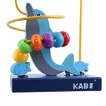 Load image into Gallery viewer, Portable Giraffe Bead maze - متاهة سلك حيوانات صغيرة - دولفين
