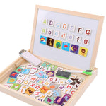 Load image into Gallery viewer, Double-sided Writing Board with Magnetic alphabet and Jigsaw Puzzles Set
