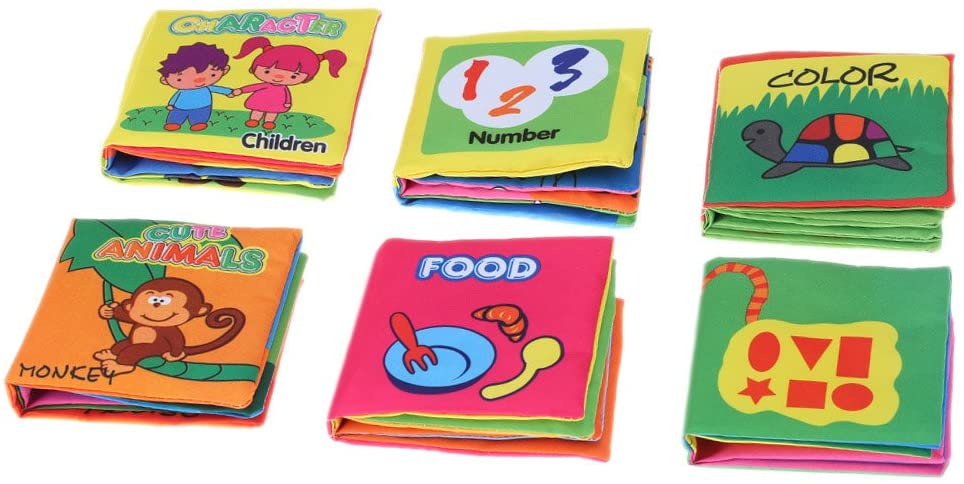 A set of 6 cloth books - مجموعة 6 كتب قماش