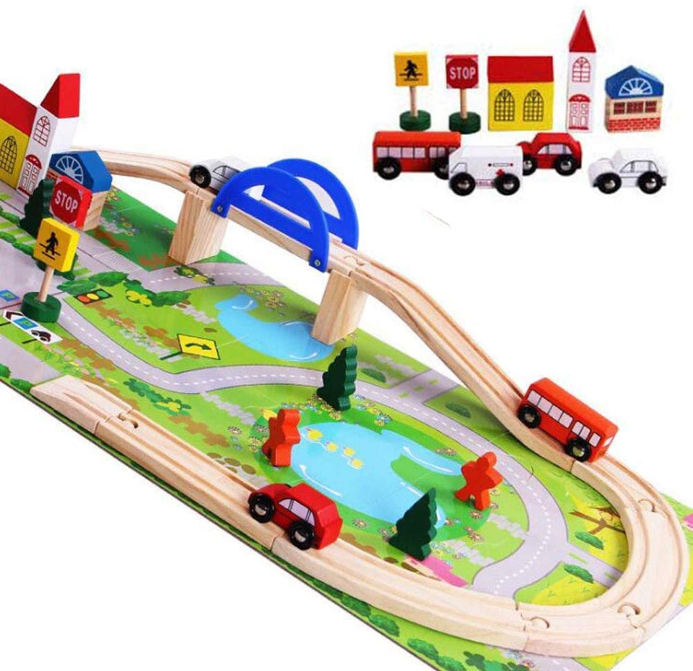 Rail overpass wooden set - المدينة المرورية