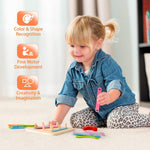 Load image into Gallery viewer, Wooden Letter Number Construction Puzzle -  شرائح تكوين الحروف الخشبية
