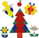 Load image into Gallery viewer, 125 Pcs Wooden Pattern Mosaic Blocks Set - Geometric Shape Puzzles - Made of Wood
