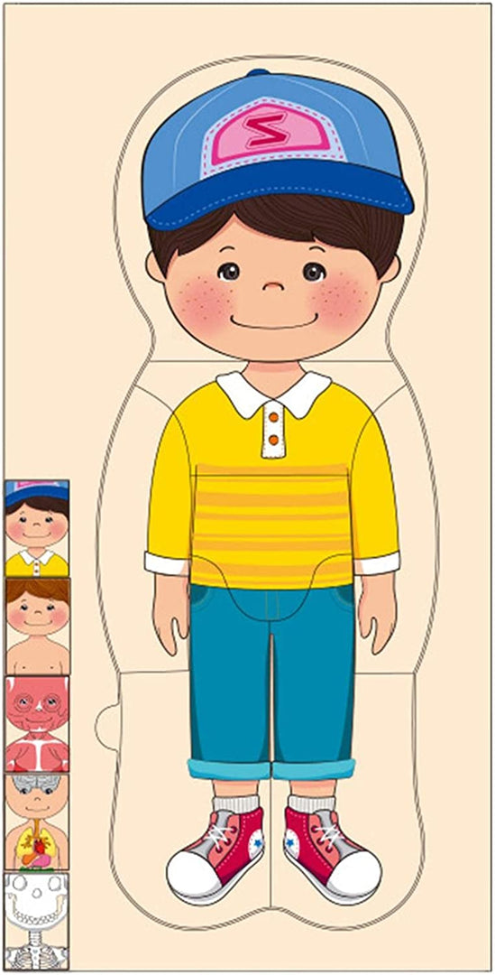 Human body wooden matching puzzle - boy