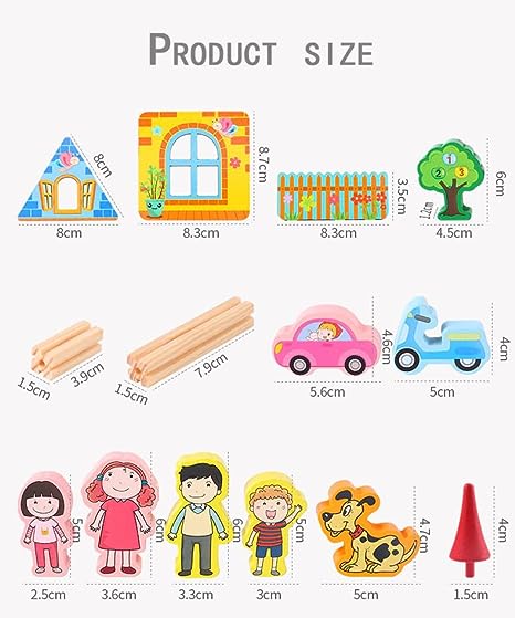Master Of Architecture 128 Pieces Wooden Blocks - شرائح بناء خشبية 128 قطعة