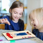 Load image into Gallery viewer, Human body wooden matching puzzle - girl بازل مطابقة جسم الانسان - بنت
