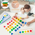 Load image into Gallery viewer, Wooden Shape &amp; Color Sorting box - صندوق تصنيف الألوان و الأشكال الخشبي
