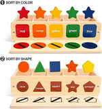 Load image into Gallery viewer, Wooden Shape &amp; Color Sorting box - صندوق تصنيف الألوان و الأشكال الخشبي
