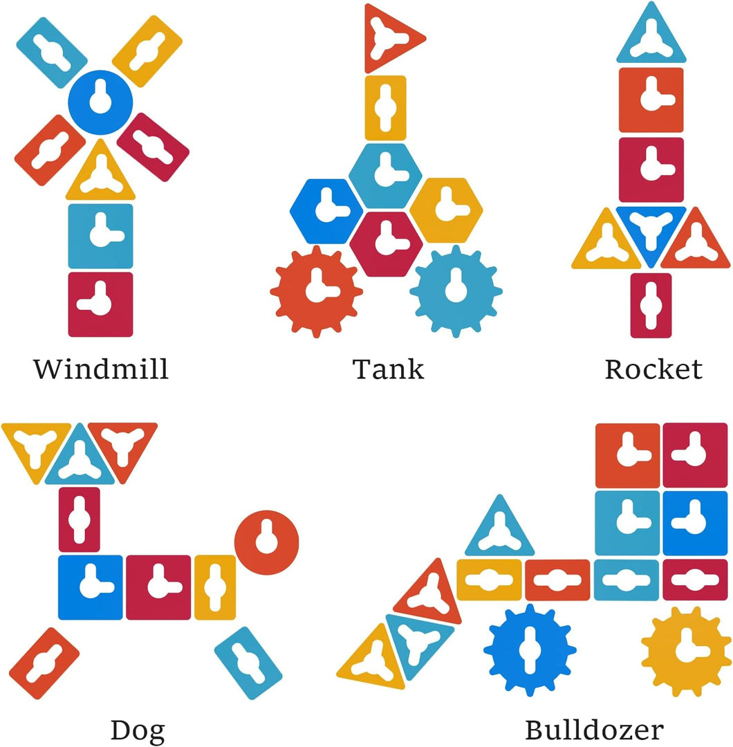 Wooden Motor Skills Toy Slot Puzzle Sorting Game 5 Column - حل مشكلات 5 عمود و تروس