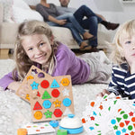 Load image into Gallery viewer, Wooden Expressions color shape Matching Game - لعبة مطابقة الاشكال الهندسية و الألوان مع جرس
