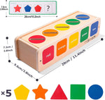 Load image into Gallery viewer, Wooden Shape &amp; Color Sorting box - صندوق تصنيف الألوان و الأشكال الخشبي
