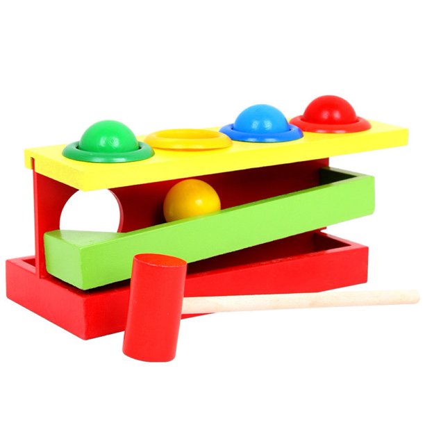 Two Layers Wooden Hammer Ball rolling slop - مطرقة منحدر 2 دور
