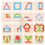 Load image into Gallery viewer, Wooden Letter Number Construction Puzzle -  شرائح تكوين الحروف الخشبية
