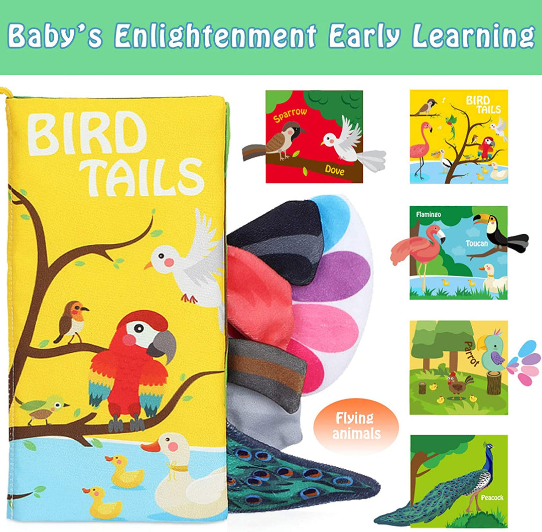 Soft cloth Book: Bird's Tail - كتاب قماش ذيل الطيور
