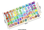 Load image into Gallery viewer, Wooden board of numbers and letters with a counter, puzzle, and fishing - لوحة أرقام و حروف مع عداد و بازل و صيد سمك
