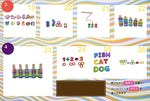 Load image into Gallery viewer, Wooden board of numbers and letters with a counter, puzzle, and fishing - لوحة أرقام و حروف مع عداد و بازل و صيد سمك

