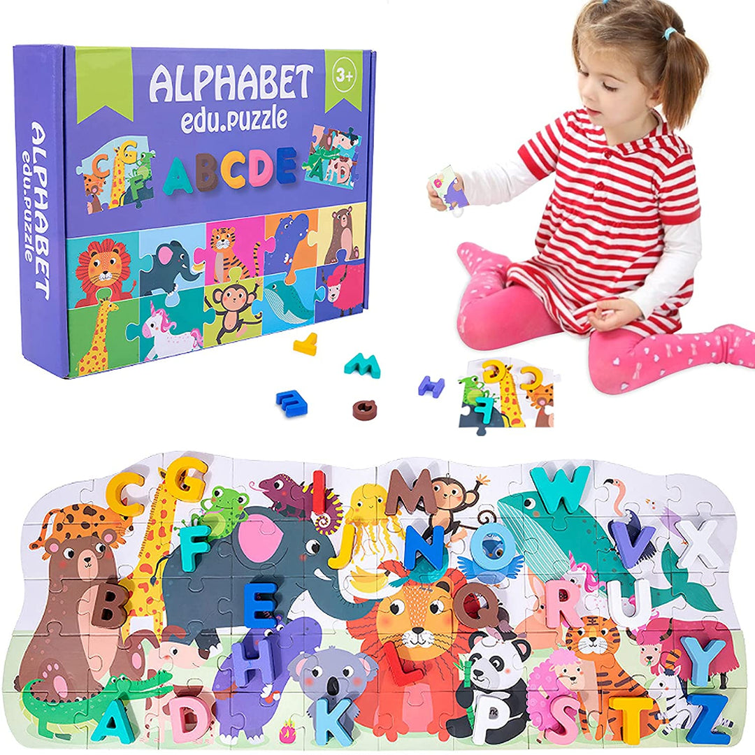 Alphabet Educational Wooden Puzzle - 36 Alphabet jigsaw puzzle
