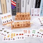Load image into Gallery viewer, Wooden Spinning number Matching Blocks with Cards - مكعبات خشبية دوارة للعمليات الحسابية مع بطاقات
