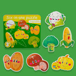 Load image into Gallery viewer, Baby puzzle tin box - vegetables - بازل بيبي علبة معدن - الخضروات

