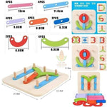 Load image into Gallery viewer, Wooden Letter Number Construction Puzzle -  شرائح تكوين الحروف الخشبية

