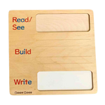 Load image into Gallery viewer, Spelling board - writing board - CVC word building mat - language kindergarten - Read build write board - natural wood - non-toxic - handmade
