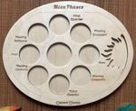 Load image into Gallery viewer, Moon phases puzzle natural wood - أطوار القمر خشب طبيعي

