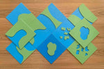 Load image into Gallery viewer, Land and Water Forms Wooden Cards - كروت التضاريس (الأرض والماء)
