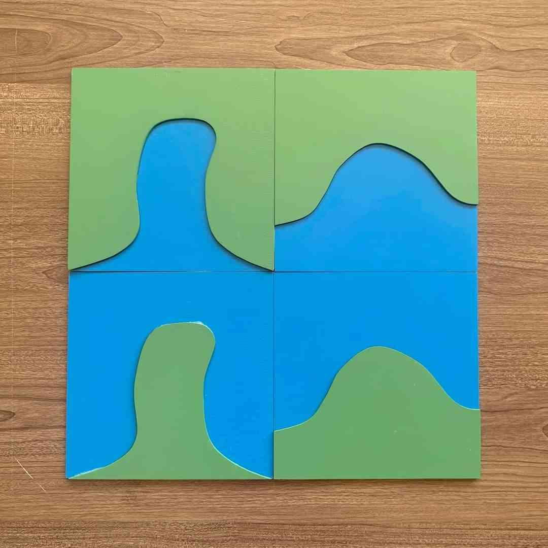 Land and Water Forms Wooden Cards - كروت التضاريس (الأرض والماء)