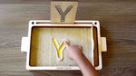 Load image into Gallery viewer, Wooden sand tray - natural wood - non-toxic - handmade - صينية الرمل
