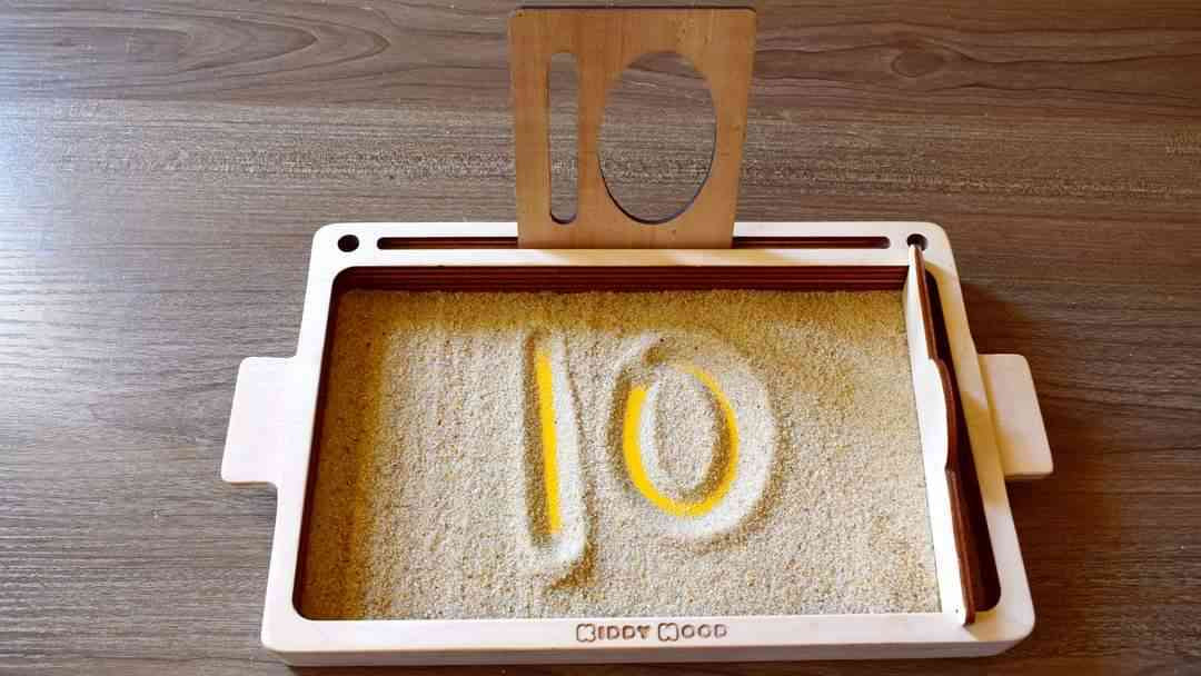 Wooden sand tray - natural wood - non-toxic - handmade - صينية الرمل