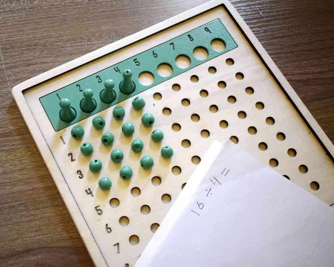 Wooden Division Bead Board  -   لوحة قسمة خرز خشب انجليزي