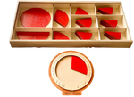 Load image into Gallery viewer, Fraction manipulation board (Colored) - Fraction ring - Fraction circle - (صندوق تعليم الكسور (ملون
