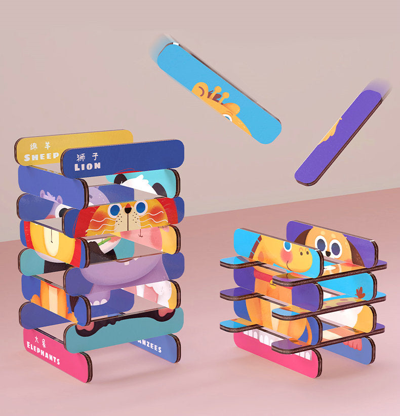 Fun Strip Animals Puzzle - بازل شرائح حيوانات