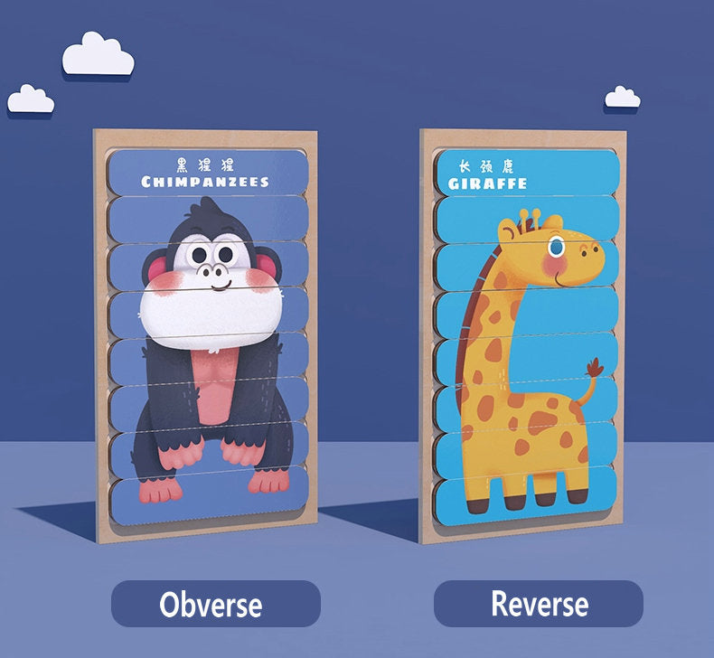 Fun Strip Animals Puzzle - بازل شرائح حيوانات