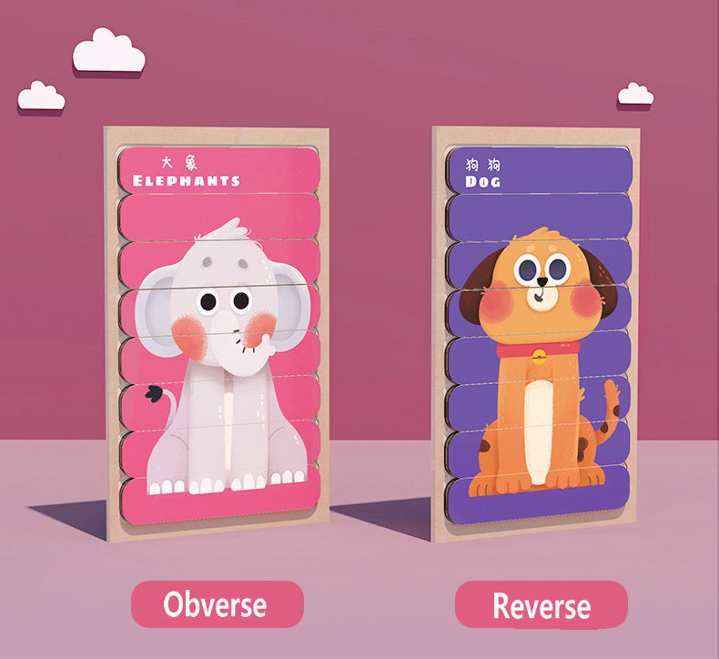 Fun Strip Animals Puzzle - بازل شرائح حيوانات