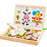 Load image into Gallery viewer, Magnetic Educational Wooden Puzzle - forest
