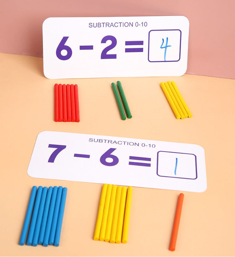 Mathematics Enlightenment Teaching Aids with sticks - عمليات حسابية مع عصيان